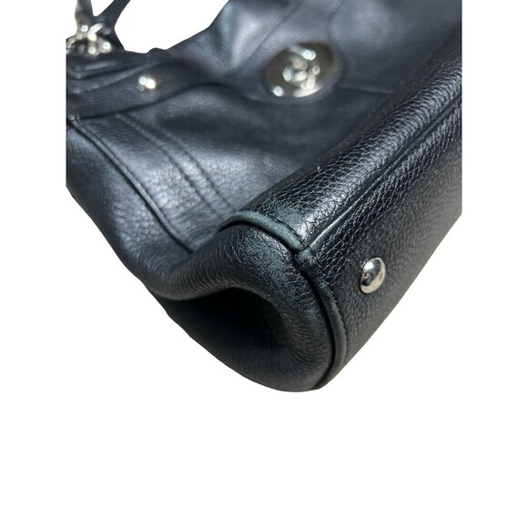 Coach Penelope Black Pebbled Leather 9x12x5” Hand Bag PurseTurn-Lock - Picture 13 of 16